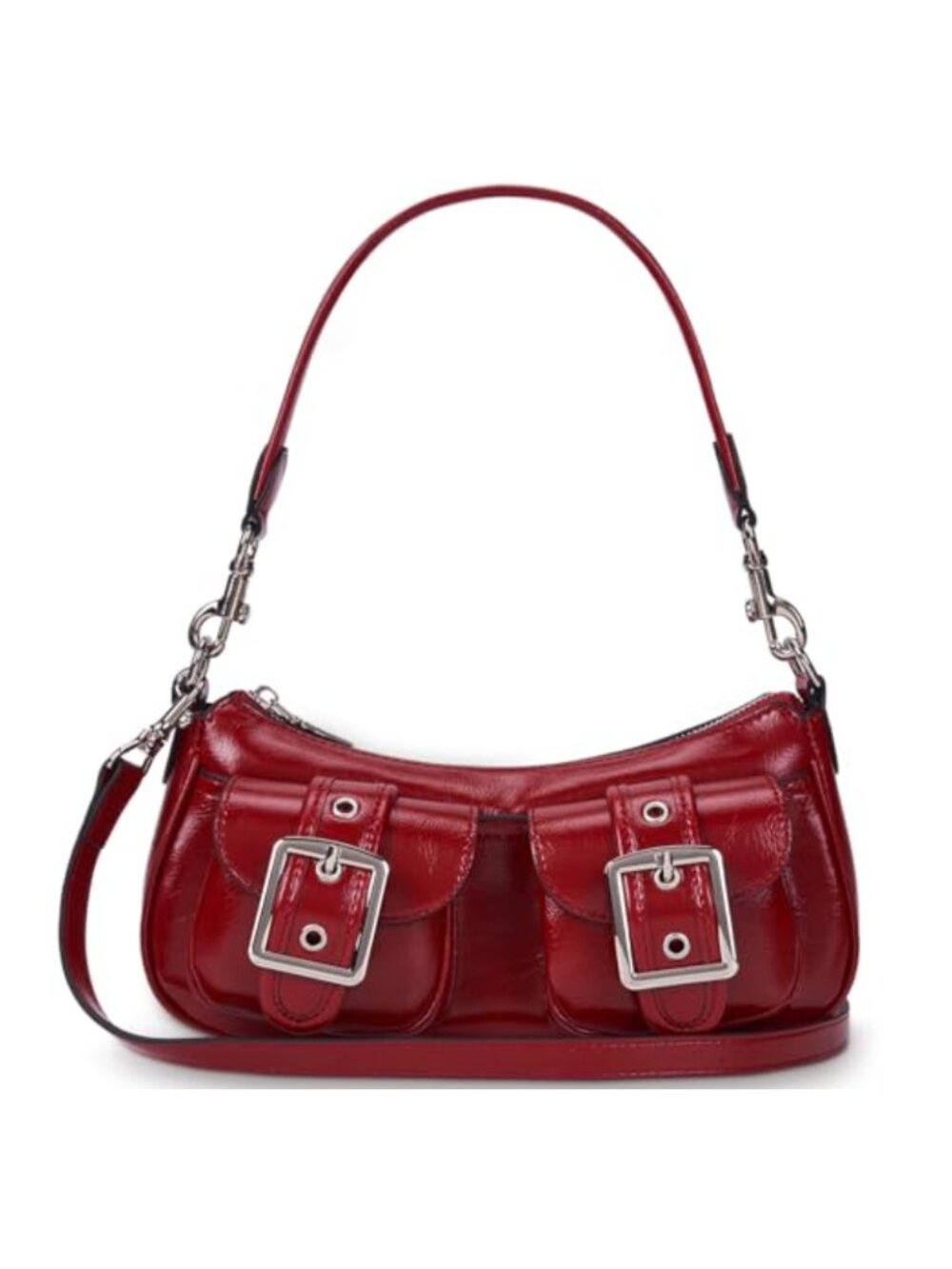 Faux Leather Hobo Shoulder Bag Crossbody Tote Everyday Purse